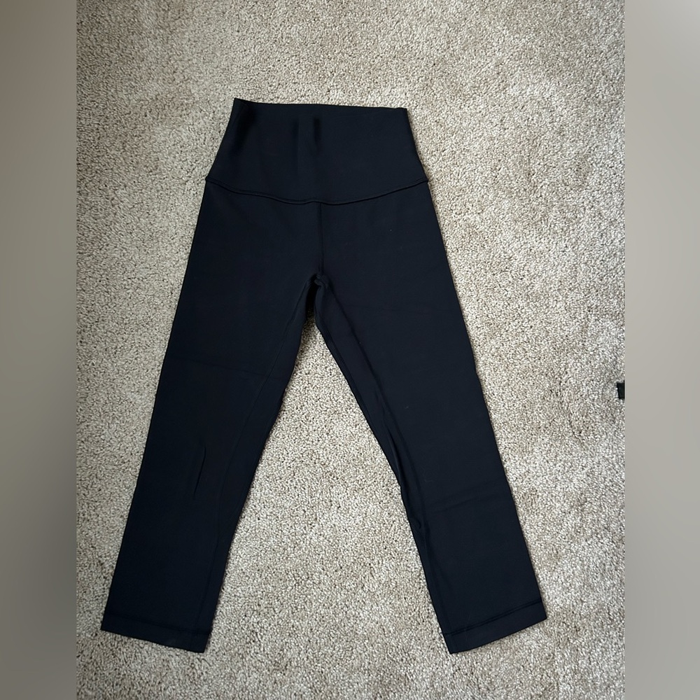 Lululemon Align High Rise Crop, Size 2, Black, Excellent Condition